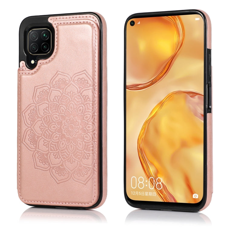Double Buckle Mandala Pattern PU+TPU Protective Case with Card Slots & Holder & Photo Frame, For Huawei Mate 20, For Huawei Mate 20 Lite, For Huawei Mate 20 Pro, For Huawei Mate 30, For Huawei Mate 30 Pro, For Huawei P30, For Huawei P30 Lite�����������...