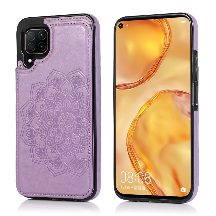 Double Buckle Mandala Pattern PU+TPU Protective Case with Card Slots & Holder & Photo Frame, For Huawei Mate 20, For Huawei Mate 20 Lite, For Huawei Mate 20 Pro, For Huawei Mate 30, For Huawei Mate 30 Pro, For Huawei P30, For Huawei P30 Lite�����������...