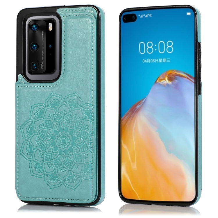 Double Buckle Mandala Pattern PU+TPU Protective Case with Card Slots & Holder & Photo Frame, For Huawei Mate 20, For Huawei Mate 20 Lite, For Huawei Mate 20 Pro, For Huawei Mate 30, For Huawei Mate 30 Pro, For Huawei P30, For Huawei P30 Lite�����������...