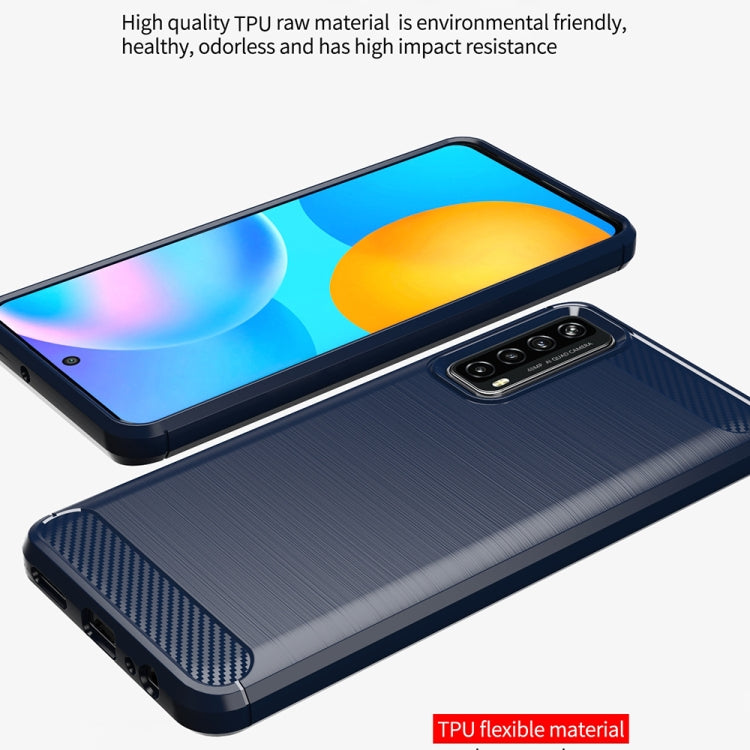 Brushed Texture Carbon Fiber TPU Case, For Huawei Mate 40, For Huawei P Smart 2021