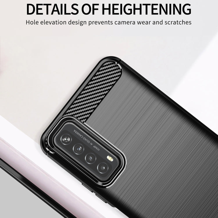 Brushed Texture Carbon Fiber TPU Case, For Huawei Mate 40, For Huawei P Smart 2021