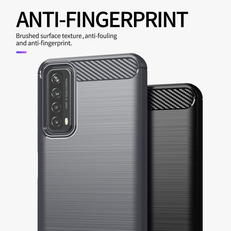 Brushed Texture Carbon Fiber TPU Case, For Huawei Mate 40, For Huawei P Smart 2021