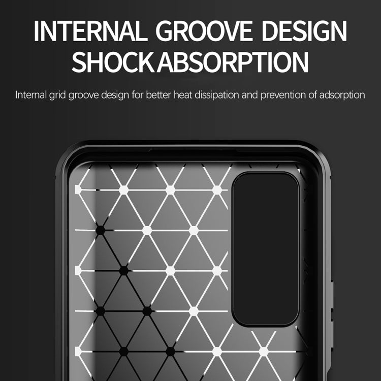 Brushed Texture Carbon Fiber TPU Case, For Huawei Mate 40, For Huawei P Smart 2021