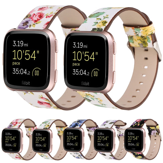 For Fitbit Versa 1 / 2 Flower Pattern Replacement Wrist Strap Watchband