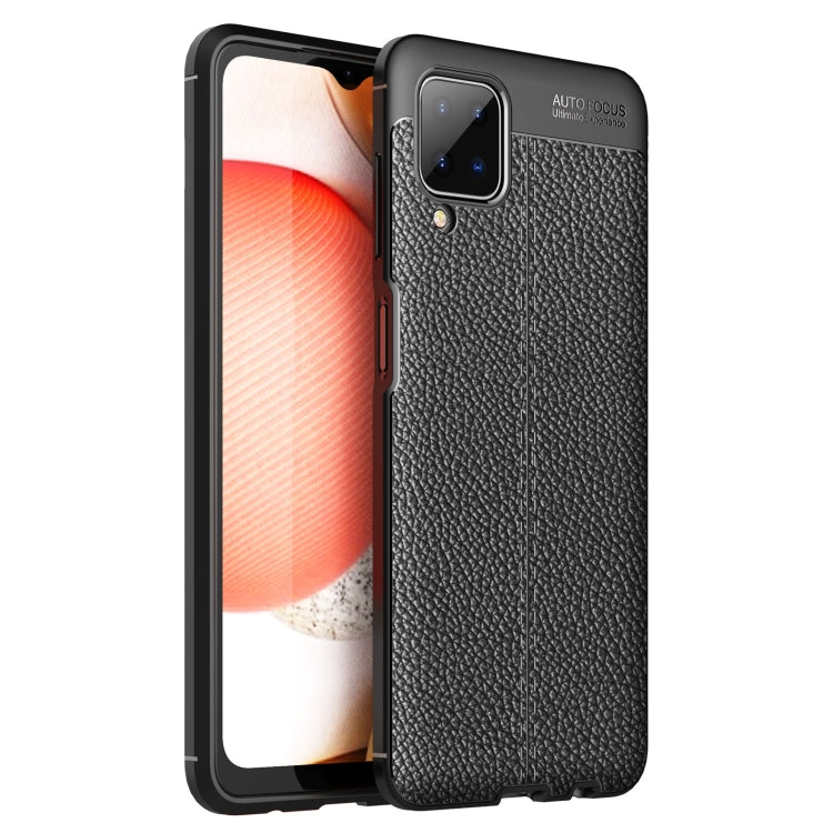 Litchi Texture TPU Shockproof Case, For Samsung Galaxy A12