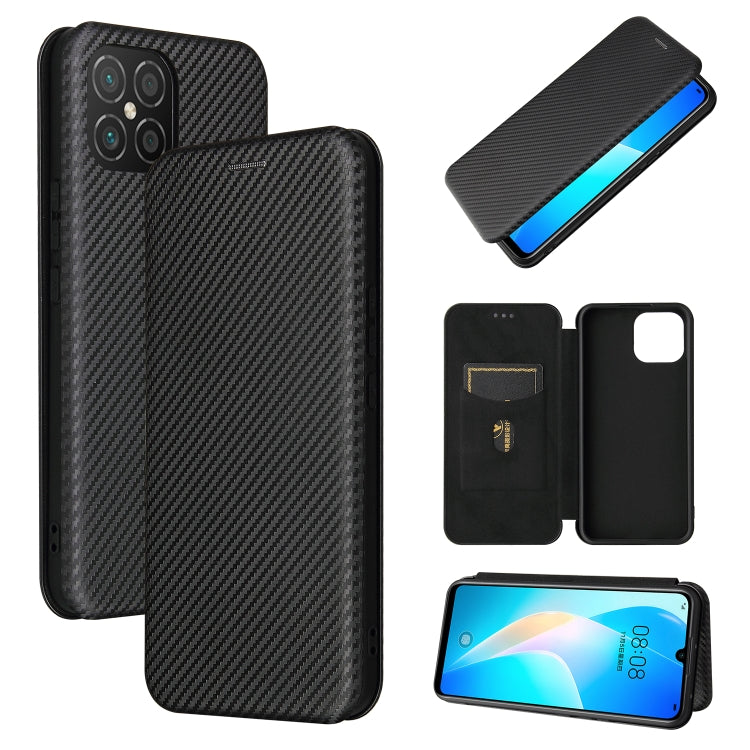 Carbon Fiber Texture Magnetic Horizontal Flip TPU + PC + PU Leather Case with Card Slot, For Huawei Y9a, For Huawei nova 8 SE, For Huawei Honor 10X Lite, For Samsung Galaxy A12 / M12, For Samsung Galaxy A32 5G, For Samsung Galaxy S30�������������������...