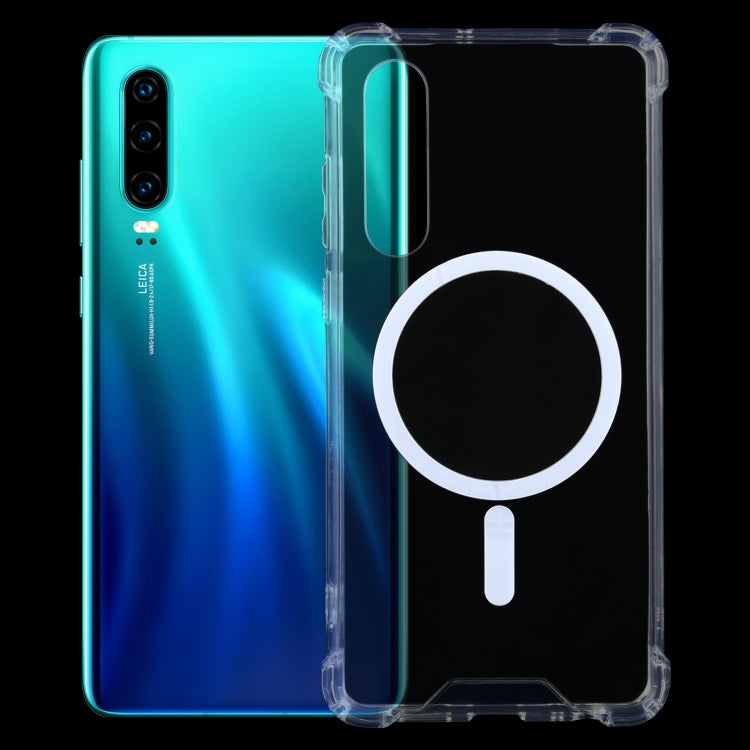 Magsafe Case Clear Four-corner Airbag Shockproof PC + TPU Case with Magnetic, For Huawei Mate 30, For Huawei Mate 30 Pro, For Huawei Mate 40, For Huawei Mate 40 Pro, For Huawei P30, For Huawei P30 Pro, For Huawei P40, For Huawei P40 Pro