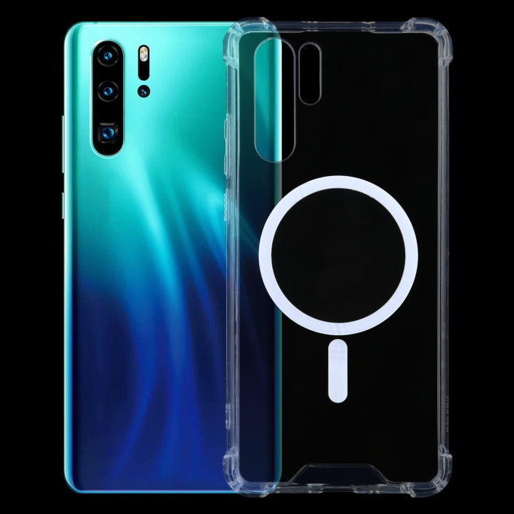 Magsafe Case Clear Four-corner Airbag Shockproof PC + TPU Case with Magnetic, For Huawei Mate 30, For Huawei Mate 30 Pro, For Huawei Mate 40, For Huawei Mate 40 Pro, For Huawei P30, For Huawei P30 Pro, For Huawei P40, For Huawei P40 Pro