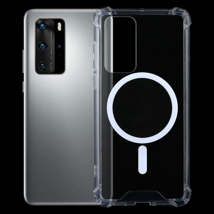Magsafe Case Clear Four-corner Airbag Shockproof PC + TPU Case with Magnetic, For Huawei Mate 30, For Huawei Mate 30 Pro, For Huawei Mate 40, For Huawei Mate 40 Pro, For Huawei P30, For Huawei P30 Pro, For Huawei P40, For Huawei P40 Pro