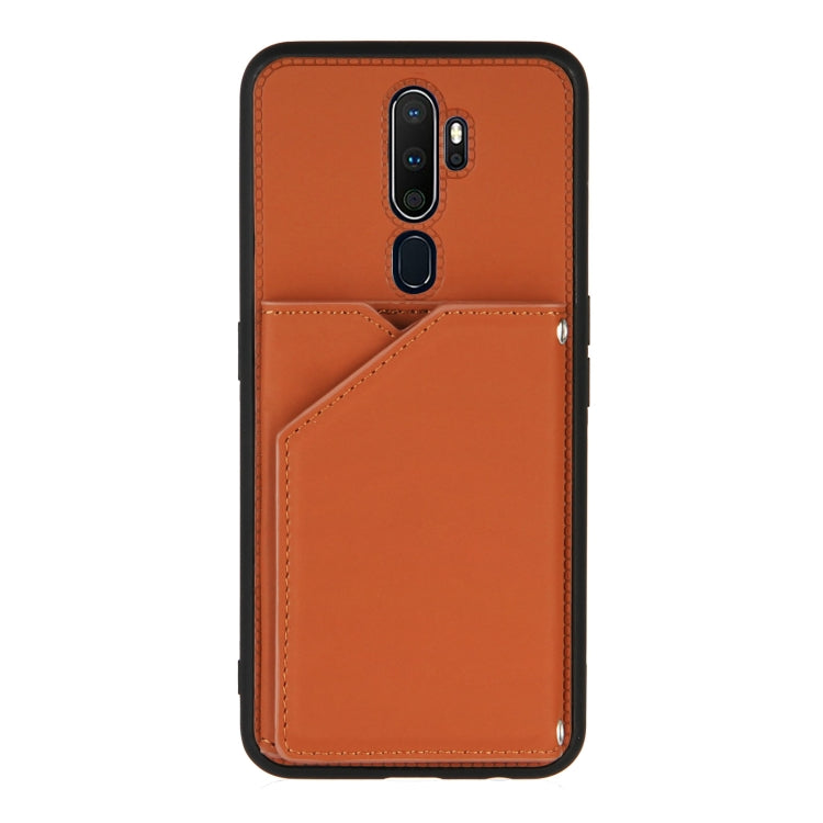 Skin Feel PU + TPU + PC Back Cover Shockproof Case with Card Slots & Holder & Photo Frame, For OPPO A9 2020, For OPPO A52 & A72 & A92, For OPPO A53, For OPPO F17, For OPPO F17 Pro & A93, For OPPO Realme 6, For OPPO Realme C3, For vivo Y17 & Y15 & Y12