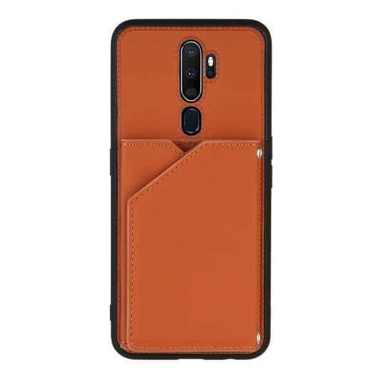 Skin Feel PU + TPU + PC Back Cover Shockproof Case with Card Slots & Holder & Photo Frame
