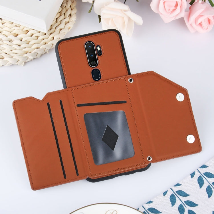Skin Feel PU + TPU + PC Back Cover Shockproof Case with Card Slots & Holder & Photo Frame, For OPPO A9 2020, For OPPO A52 & A72 & A92, For OPPO A53, For OPPO F17, For OPPO F17 Pro & A93, For OPPO Realme 6, For OPPO Realme C3, For vivo Y17 & Y15 & Y12