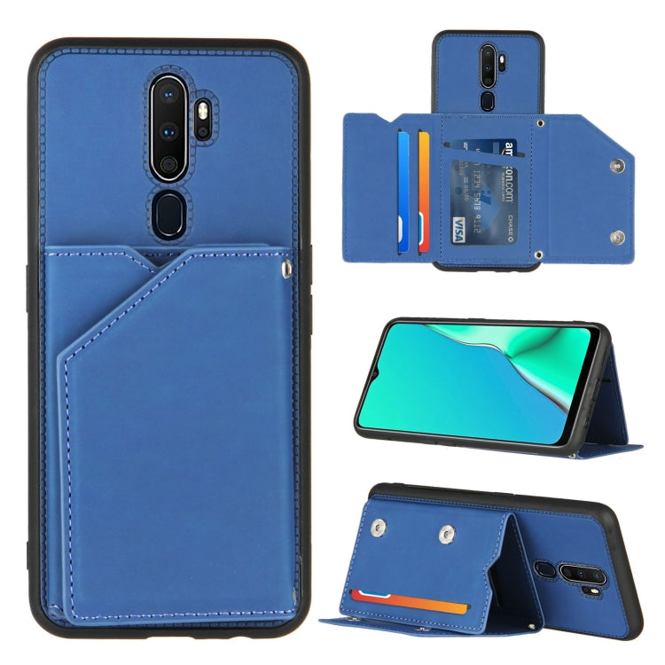 Skin Feel PU + TPU + PC Back Cover Shockproof Case with Card Slots & Holder & Photo Frame, For OPPO A9 2020, For OPPO A52 & A72 & A92, For OPPO A53, For OPPO F17, For OPPO F17 Pro & A93, For OPPO Realme 6, For OPPO Realme C3, For vivo Y17 & Y15 & Y12
