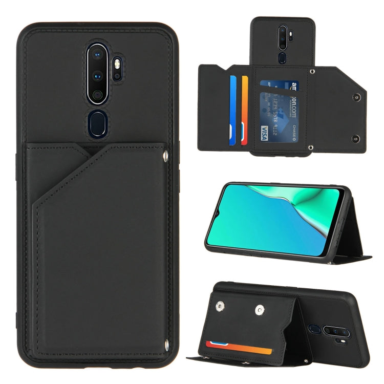 Skin Feel PU + TPU + PC Back Cover Shockproof Case with Card Slots & Holder & Photo Frame, For OPPO A9 2020, For OPPO A52 & A72 & A92, For OPPO A53, For OPPO F17, For OPPO F17 Pro & A93, For OPPO Realme 6, For OPPO Realme C3, For vivo Y17 & Y15 & Y12