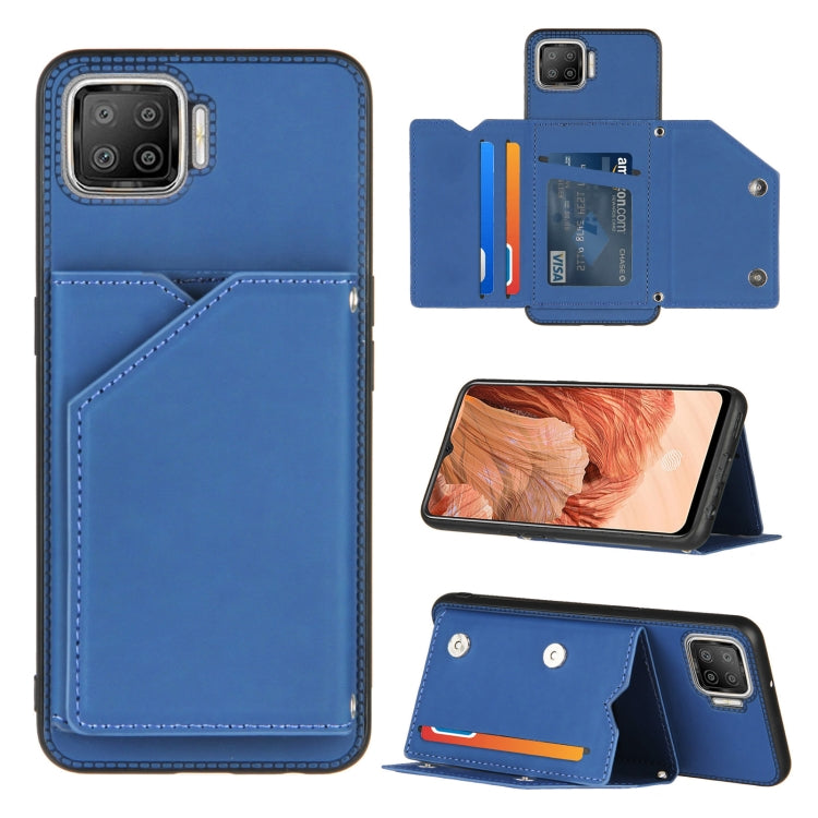 Skin Feel PU + TPU + PC Back Cover Shockproof Case with Card Slots & Holder & Photo Frame, For OPPO A9 2020, For OPPO A52 & A72 & A92, For OPPO A53, For OPPO F17, For OPPO F17 Pro & A93, For OPPO Realme 6, For OPPO Realme C3, For vivo Y17 & Y15 & Y12