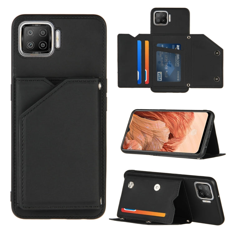 Skin Feel PU + TPU + PC Back Cover Shockproof Case with Card Slots & Holder & Photo Frame, For OPPO A9 2020, For OPPO A52 & A72 & A92, For OPPO A53, For OPPO F17, For OPPO F17 Pro & A93, For OPPO Realme 6, For OPPO Realme C3, For vivo Y17 & Y15 & Y12