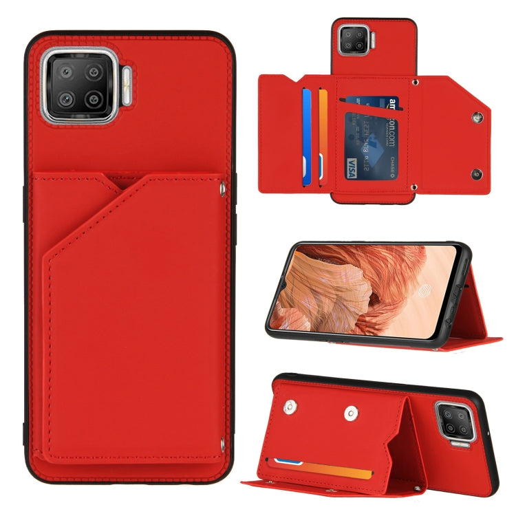 Skin Feel PU + TPU + PC Back Cover Shockproof Case with Card Slots & Holder & Photo Frame, For OPPO A9 2020, For OPPO A52 & A72 & A92, For OPPO A53, For OPPO F17, For OPPO F17 Pro & A93, For OPPO Realme 6, For OPPO Realme C3, For vivo Y17 & Y15 & Y12