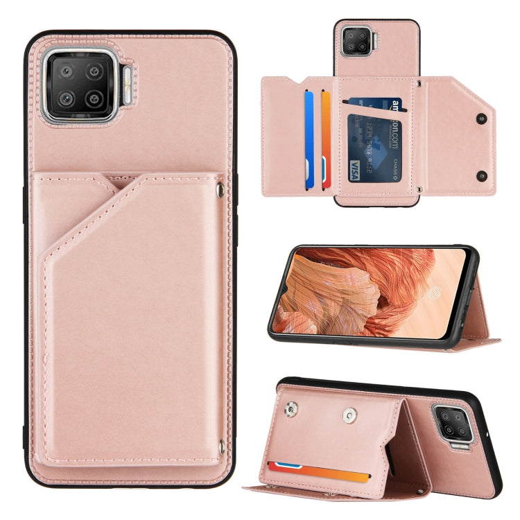 Skin Feel PU + TPU + PC Back Cover Shockproof Case with Card Slots & Holder & Photo Frame, For OPPO A9 2020, For OPPO A52 & A72 & A92, For OPPO A53, For OPPO F17, For OPPO F17 Pro & A93, For OPPO Realme 6, For OPPO Realme C3, For vivo Y17 & Y15 & Y12