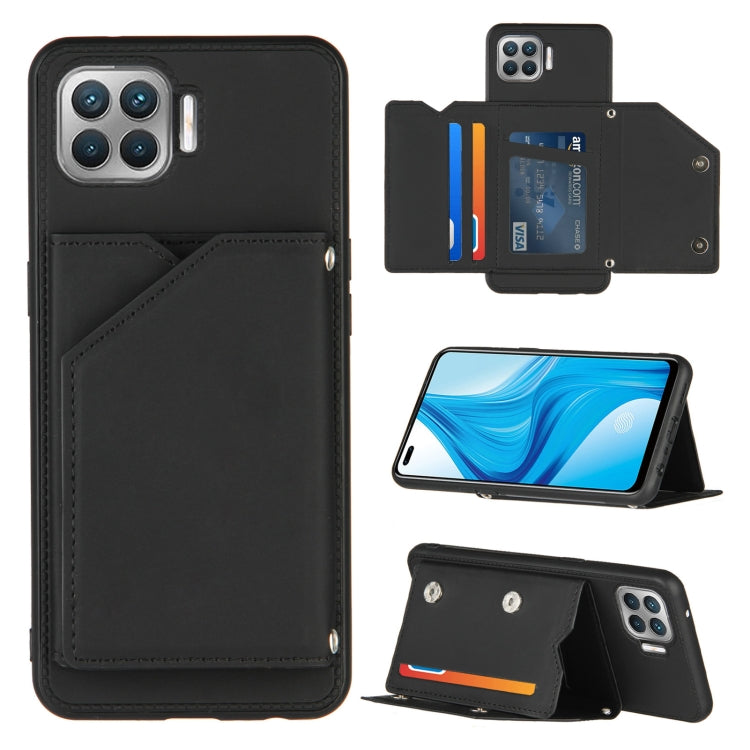 Skin Feel PU + TPU + PC Back Cover Shockproof Case with Card Slots & Holder & Photo Frame, For OPPO A9 2020, For OPPO A52 & A72 & A92, For OPPO A53, For OPPO F17, For OPPO F17 Pro & A93, For OPPO Realme 6, For OPPO Realme C3, For vivo Y17 & Y15 & Y12
