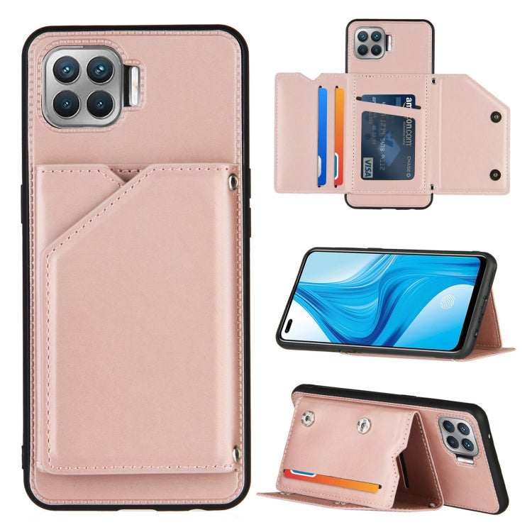 Skin Feel PU + TPU + PC Back Cover Shockproof Case with Card Slots & Holder & Photo Frame, For OPPO A9 2020, For OPPO A52 & A72 & A92, For OPPO A53, For OPPO F17, For OPPO F17 Pro & A93, For OPPO Realme 6, For OPPO Realme C3, For vivo Y17 & Y15 & Y12