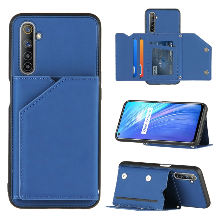 Skin Feel PU + TPU + PC Back Cover Shockproof Case with Card Slots & Holder & Photo Frame, For OPPO A9 2020, For OPPO A52 & A72 & A92, For OPPO A53, For OPPO F17, For OPPO F17 Pro & A93, For OPPO Realme 6, For OPPO Realme C3, For vivo Y17 & Y15 & Y12