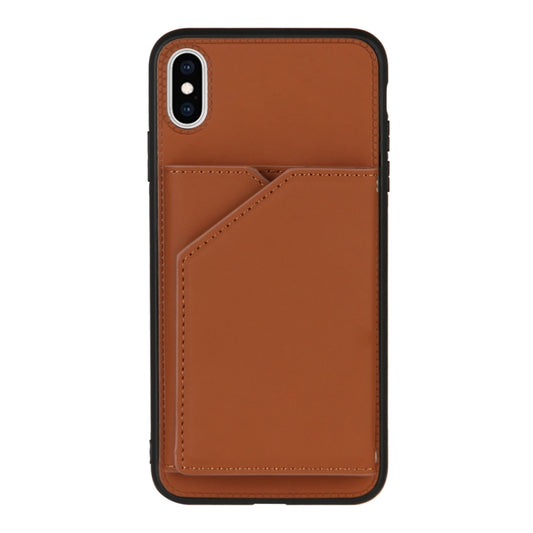 Skin Feel PU + TPU + PC Back Cover Shockproof Case with Card Slots & Holder & Photo Frame