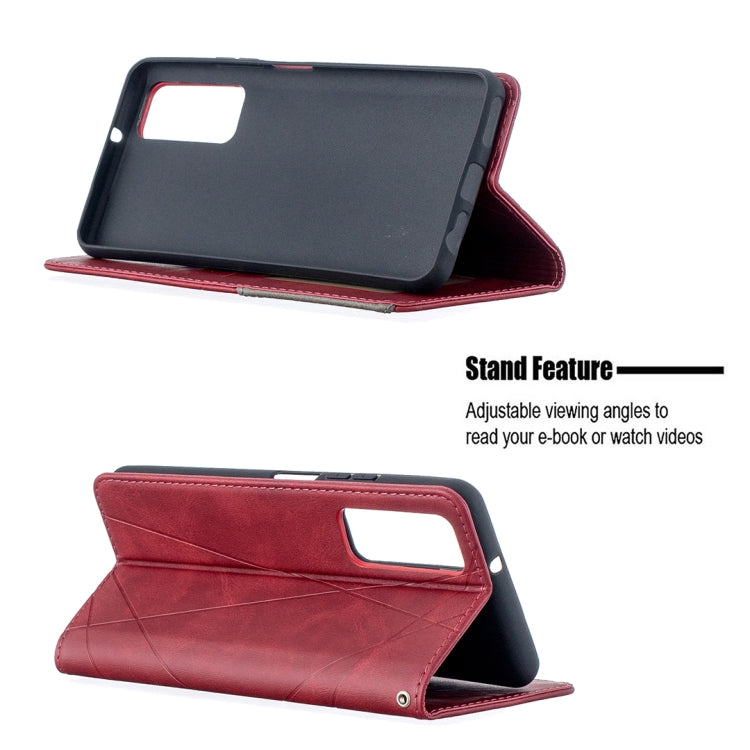 Prismatic Invisible Magnetic Horizontal Flip Leather Case with Holder & Card Slots & Photo Frame, For Huawei P smart 2021 / Y7a, For Samsung Galaxy A12