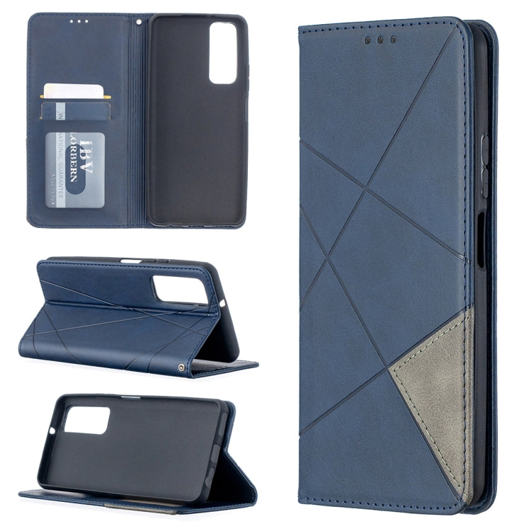 Prismatic Invisible Magnetic Horizontal Flip Leather Case with Holder & Card Slots & Photo Frame, For Huawei P smart 2021 / Y7a, For Samsung Galaxy A12