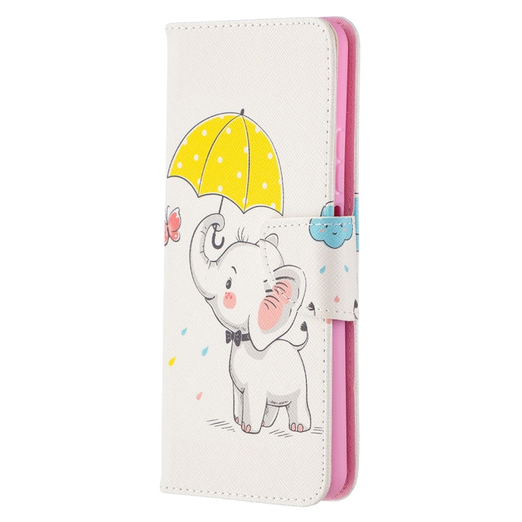Colored Drawing Pattern Horizontal Flip Leather Case with Holder & Card Slots & Wallet, For Huawei P smart 2021 / Y7a, For Samsung Galaxy A12