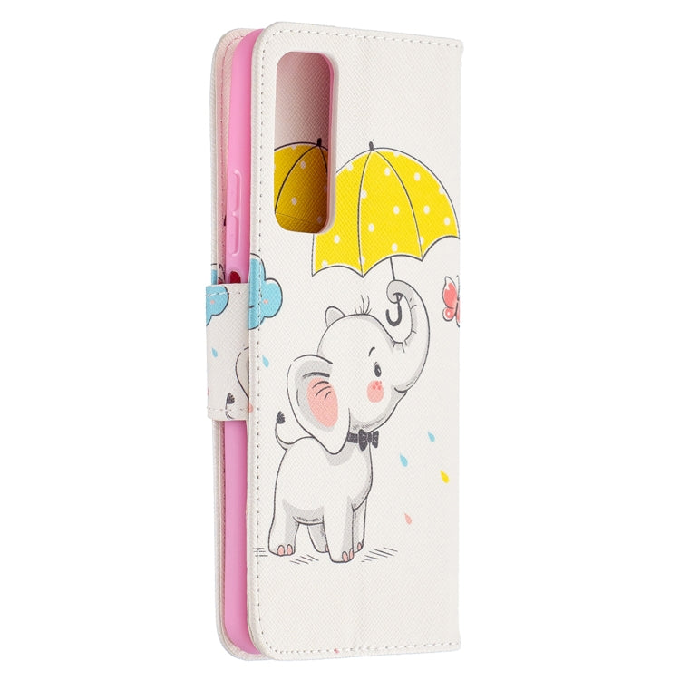 Colored Drawing Pattern Horizontal Flip Leather Case with Holder & Card Slots & Wallet, For Huawei P smart 2021 / Y7a, For Samsung Galaxy A12