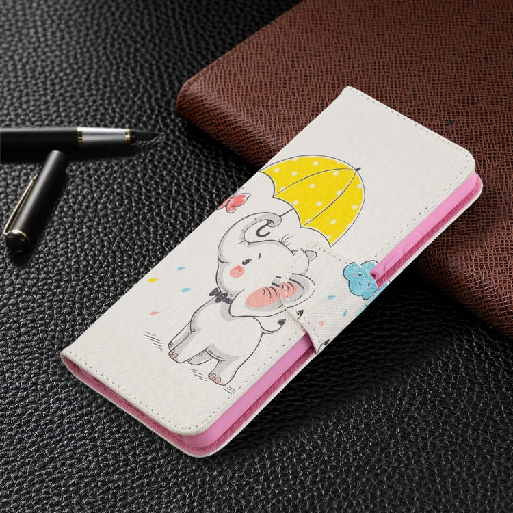 Colored Drawing Pattern Horizontal Flip Leather Case with Holder & Card Slots & Wallet, For Huawei P smart 2021 / Y7a, For Samsung Galaxy A12