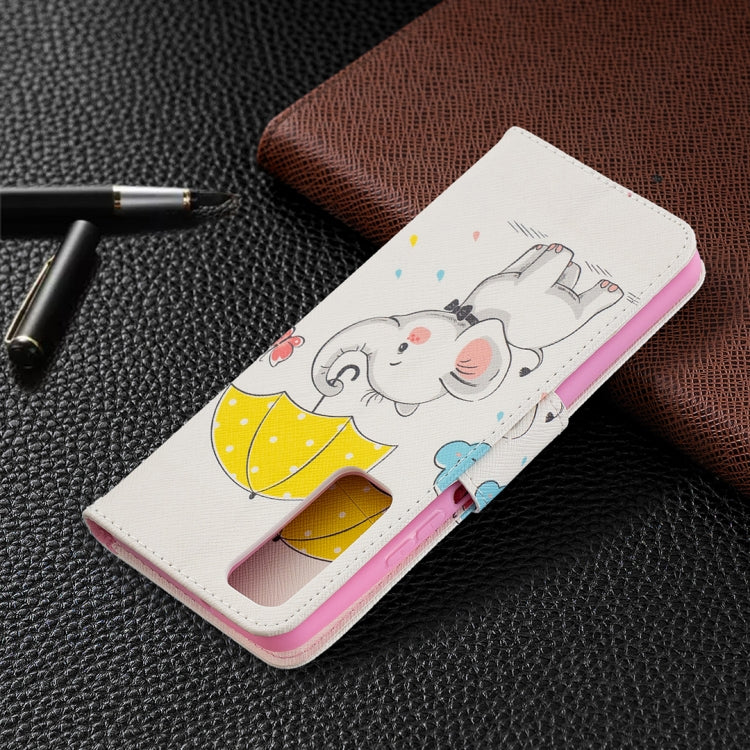 Colored Drawing Pattern Horizontal Flip Leather Case with Holder & Card Slots & Wallet, For Huawei P smart 2021 / Y7a, For Samsung Galaxy A12