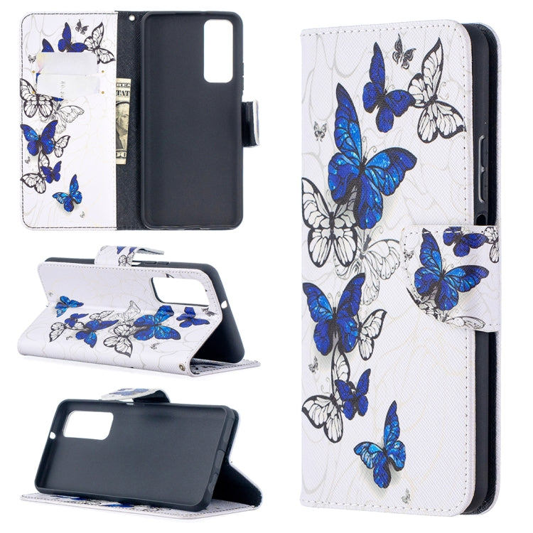 Colored Drawing Pattern Horizontal Flip Leather Case with Holder & Card Slots & Wallet, For Huawei P smart 2021 / Y7a, For Samsung Galaxy A12