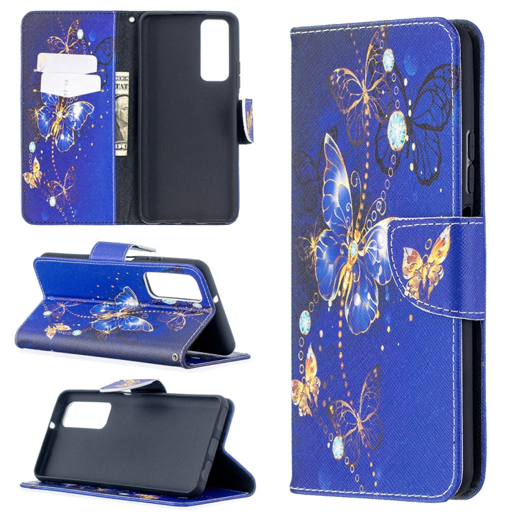 Colored Drawing Pattern Horizontal Flip Leather Case with Holder & Card Slots & Wallet, For Huawei P smart 2021 / Y7a, For Samsung Galaxy A12