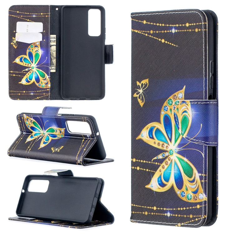 Colored Drawing Pattern Horizontal Flip Leather Case with Holder & Card Slots & Wallet, For Huawei P smart 2021 / Y7a, For Samsung Galaxy A12