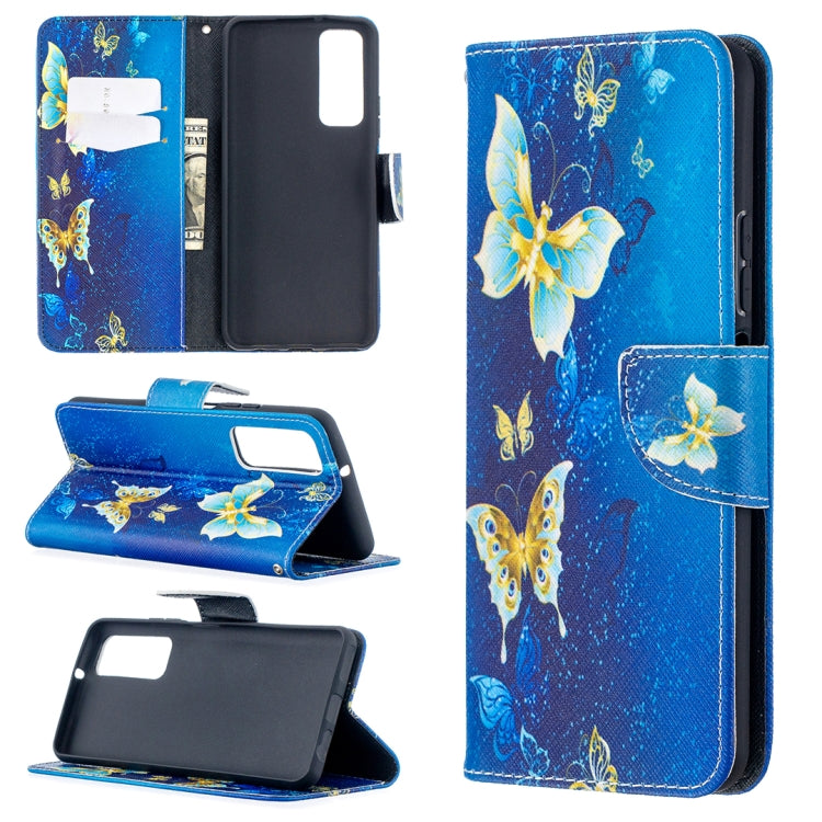 Colored Drawing Pattern Horizontal Flip Leather Case with Holder & Card Slots & Wallet, For Huawei P smart 2021 / Y7a, For Samsung Galaxy A12