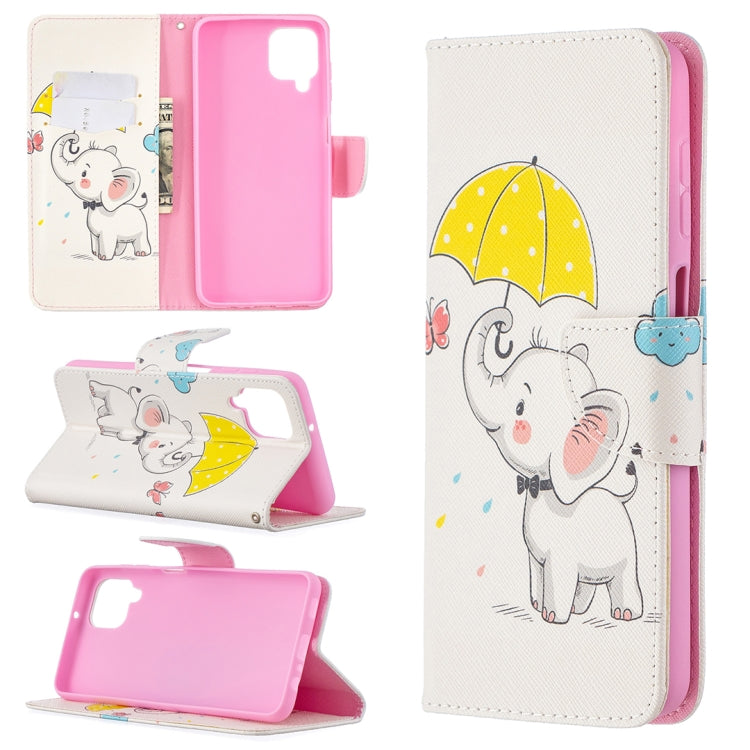 Colored Drawing Pattern Horizontal Flip Leather Case with Holder & Card Slots & Wallet, For Huawei P smart 2021 / Y7a, For Samsung Galaxy A12