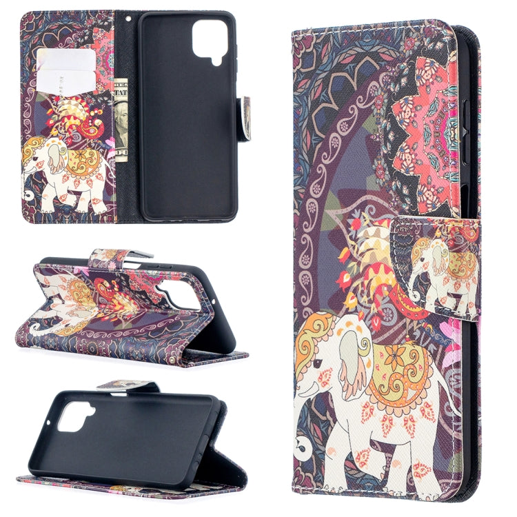 Colored Drawing Pattern Horizontal Flip Leather Case with Holder & Card Slots & Wallet, For Huawei P smart 2021 / Y7a, For Samsung Galaxy A12