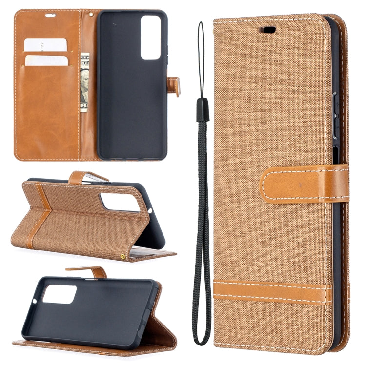Lite Color Matching Denim Texture Horizontal Flip Leather Case with Holder & Card Slots & Wallet & Lanyard, For Huawei P smart 2021 / Y7a, For Samsung Galaxy A12