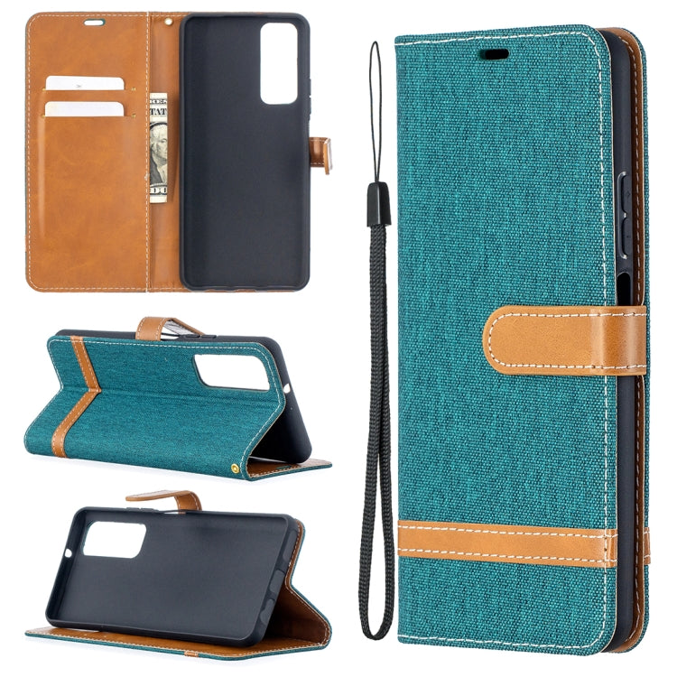 Lite Color Matching Denim Texture Horizontal Flip Leather Case with Holder & Card Slots & Wallet & Lanyard, For Huawei P smart 2021 / Y7a, For Samsung Galaxy A12