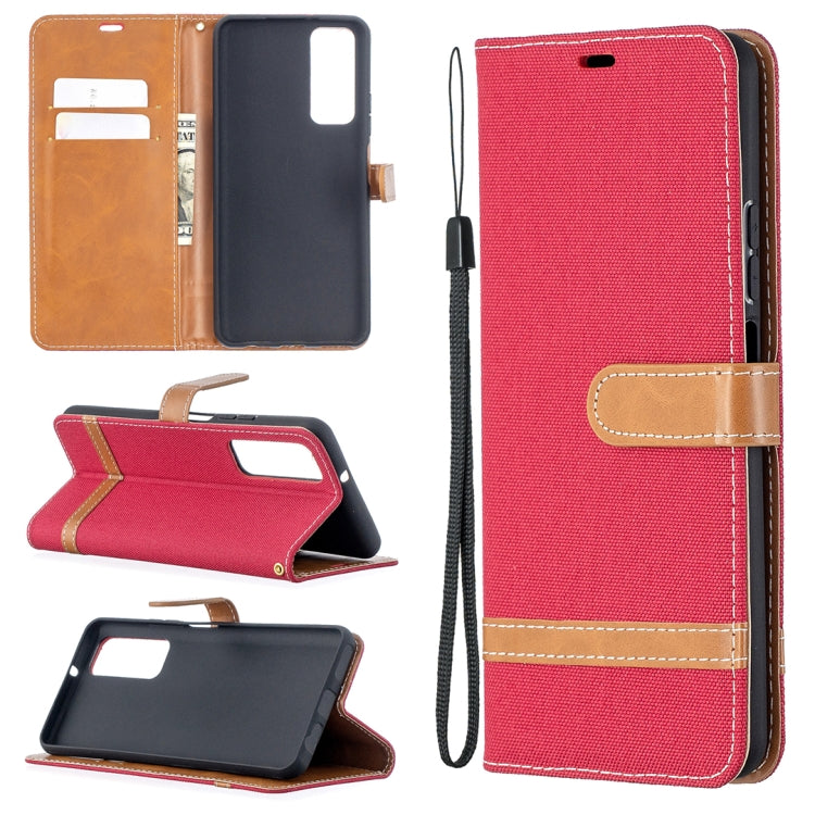 Lite Color Matching Denim Texture Horizontal Flip Leather Case with Holder & Card Slots & Wallet & Lanyard, For Huawei P smart 2021 / Y7a, For Samsung Galaxy A12