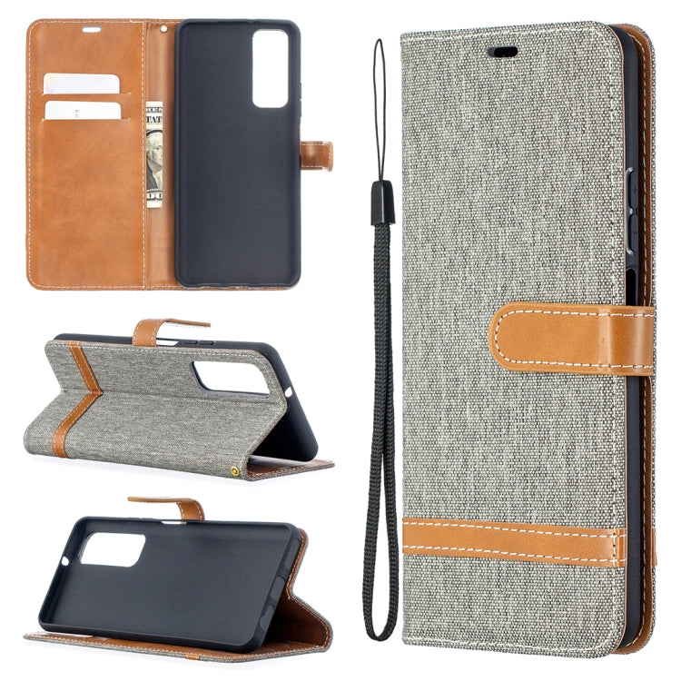 Lite Color Matching Denim Texture Horizontal Flip Leather Case with Holder & Card Slots & Wallet & Lanyard, For Huawei P smart 2021 / Y7a, For Samsung Galaxy A12