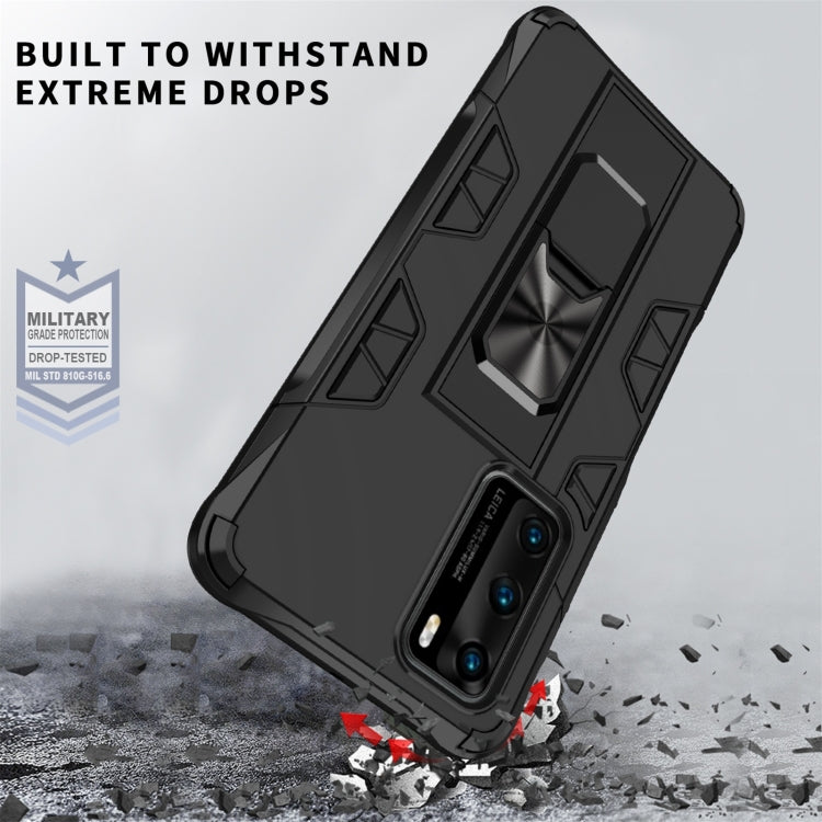 Shockproof TPU + PC Magnetic Protective Case with Holder, For Huawei P40