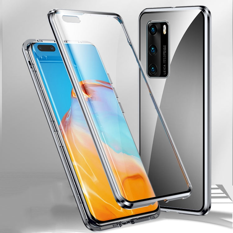 Magnetic Metal Frame Double-sided Tempered Glass Case, For Huawei P40, For Huawei P40 Pro