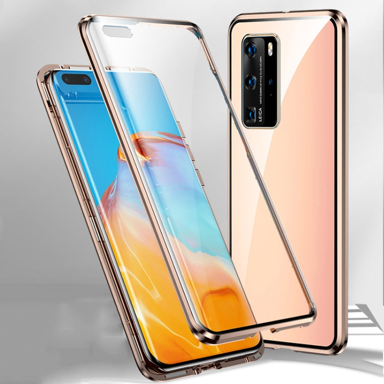 Magnetic Metal Frame Double-sided Tempered Glass Case, For Huawei P40, For Huawei P40 Pro