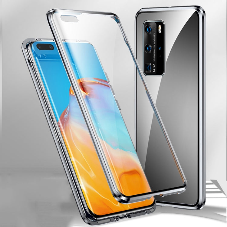 Magnetic Metal Frame Double-sided Tempered Glass Case, For Huawei P40, For Huawei P40 Pro