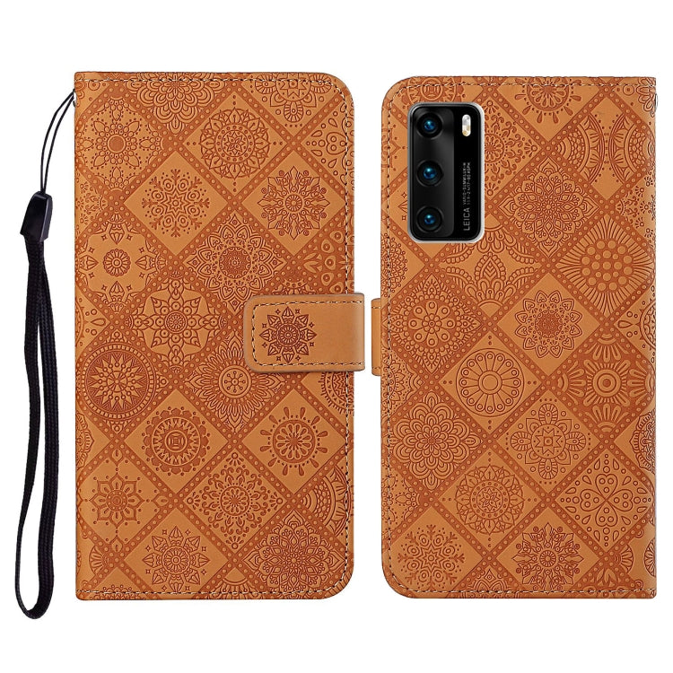 Ethnic Style Embossed Pattern Horizontal Flip Leather Case with Holder & Card Slots & Wallet & Lanyard, For Huawei P smart 2021, For Huawei P smart 2020, For Huawei P Smart Z / Y9 Prime 2019, For Huawei P40, For Huawei P40 lite / nova 6 SE�������������...