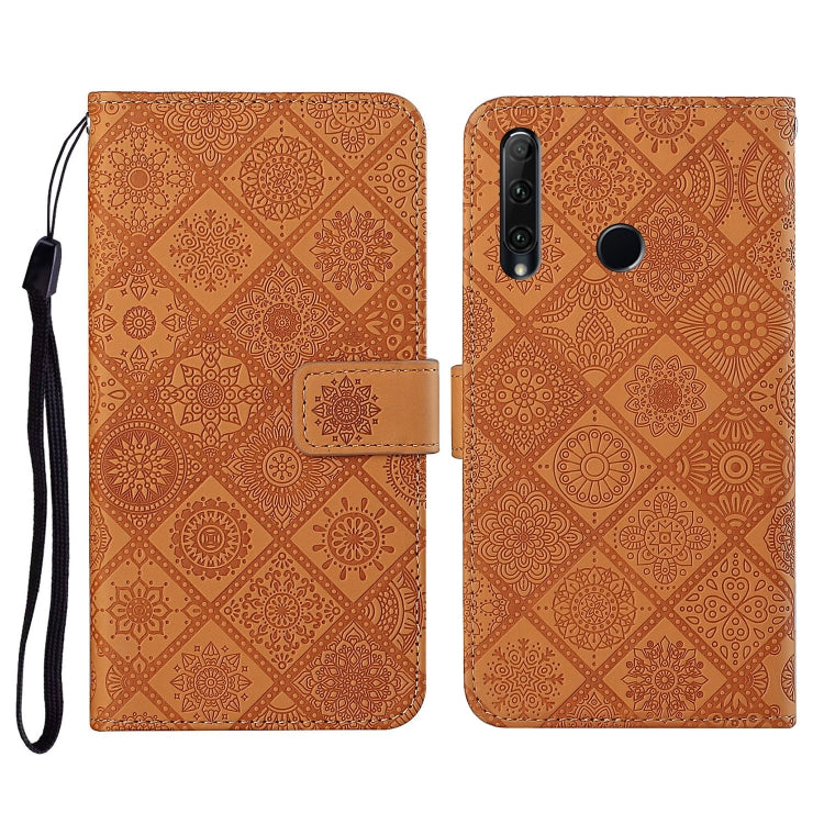 Ethnic Style Embossed Pattern Horizontal Flip Leather Case with Holder & Card Slots & Wallet & Lanyard, Huawei Honor 20 lite / 10i, For Huawei Y7 (2019), For Huawei P smart 2019 / Honor 10 Lite, For Huawei Honor 8X