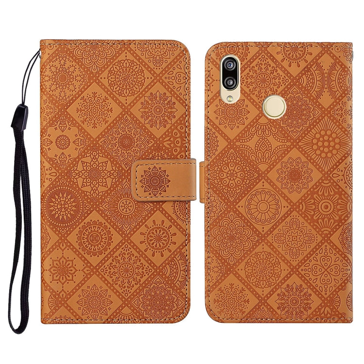 Ethnic Style Embossed Pattern Horizontal Flip Leather Case with Holder & Card Slots & Wallet & Lanyard, Huawei Honor 20 lite / 10i, For Huawei Y7 (2019), For Huawei P smart 2019 / Honor 10 Lite, For Huawei Honor 8X
