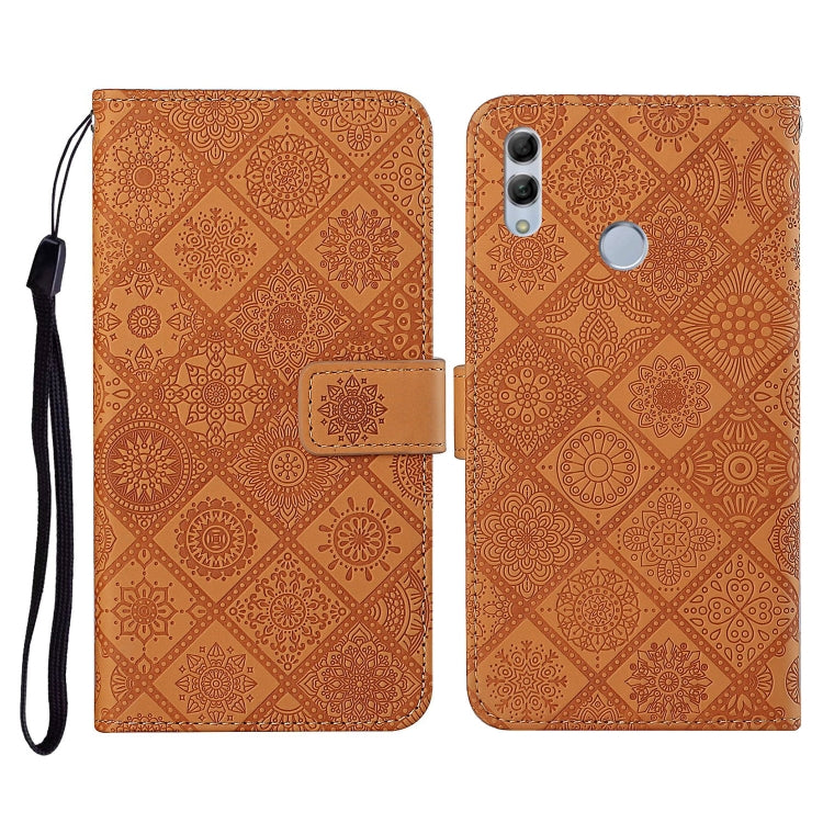 Ethnic Style Embossed Pattern Horizontal Flip Leather Case with Holder & Card Slots & Wallet & Lanyard, Huawei Honor 20 lite / 10i, For Huawei Y7 (2019), For Huawei P smart 2019 / Honor 10 Lite, For Huawei Honor 8X